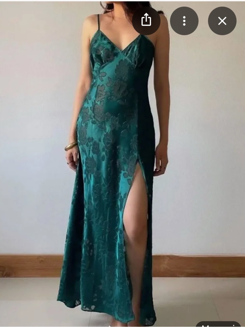 Victoria Secret Vintage Esmerald Green Satin Lingerie L
